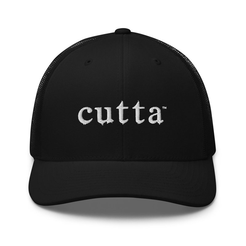 cutta black a-frame trucker hat